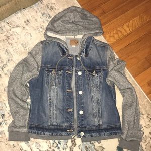 American Eagle denim and sweater jacket